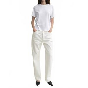 NEW TOTEME twisted seam denim full length in off-white